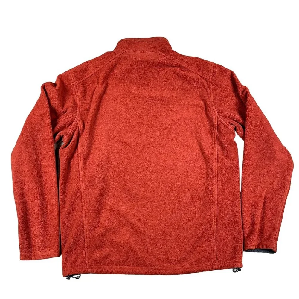 REI Full Zip Burnt Orange Fleece Size Large